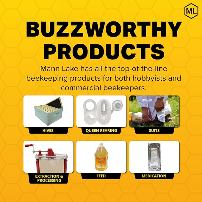 Mann Lake Refillable Hourglass Honey Jars | 1.5 lb Plastic Containers with Yellow Flip-Top Lids | Empty Bottles for Honey Storage & Dispensing | 24-Pack (Honey Not Included)
