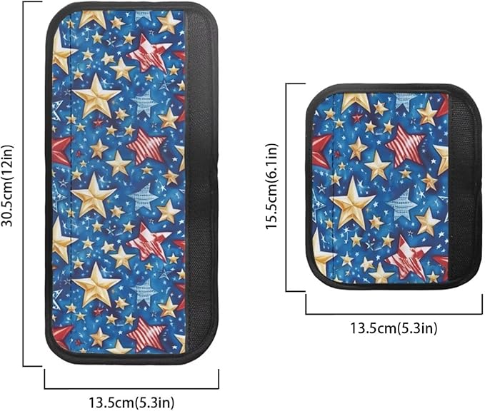 4th of July Refrigerator Door Handle Covers Set of 6 Washable Kitchen Appliance Decor Handles Keep Clean Anti-Slip Fridge Accessories Home Decor, America Theme Star Blue