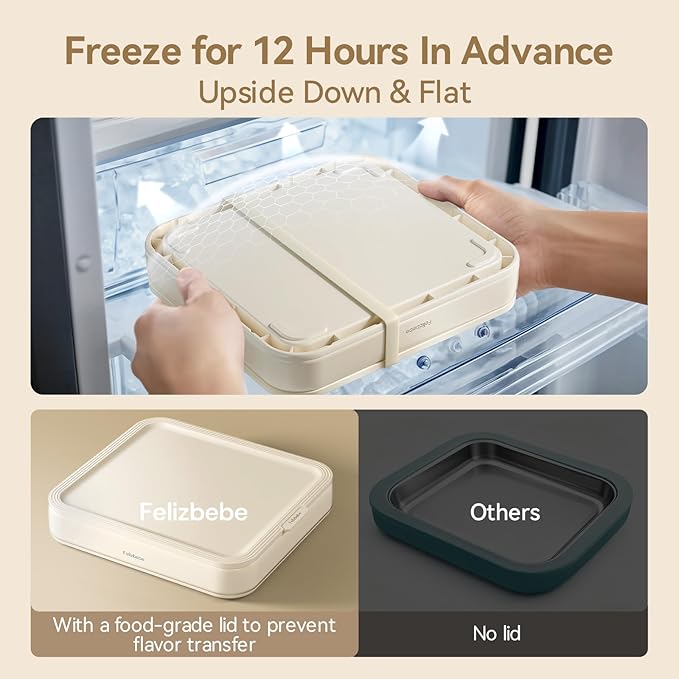 Rolled Ice Cream Maker, Felizbebe Instant Ice Cream Roller Tray with Lid and 2 Spatulas, Food Grade Premium Stainless Steel Cold Plate No-electricity for Fun Family Activities, DIY Parent-Child Time