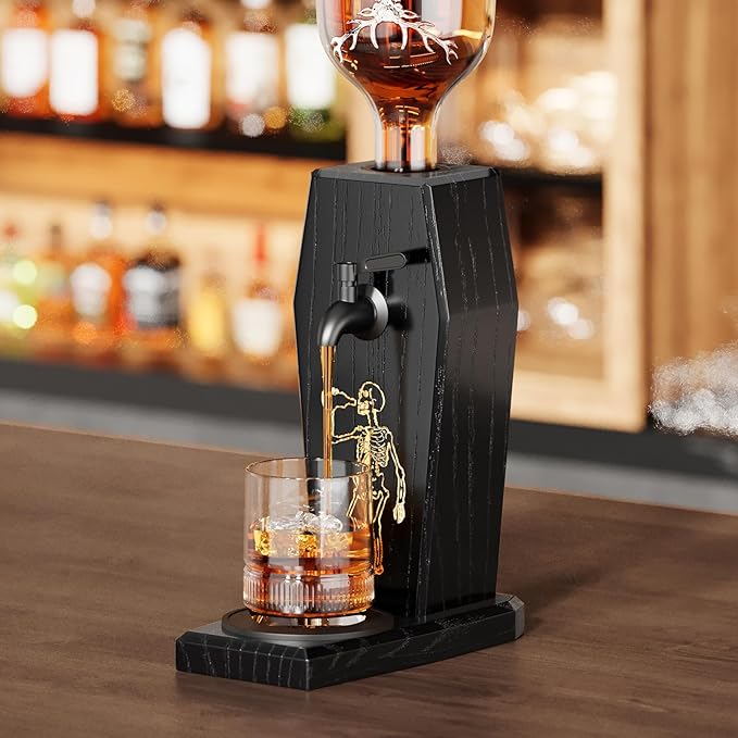 Leakproof Ash Wood Whiskey Liquor Dispenser,Novelty Alcohol Dispenser for Bourbon,Vodka, Wine and Spirits,Fun Bar Accessories for Home Bar,or Man Cave,Ideal Whiskey Gifts for Men,Father's Day