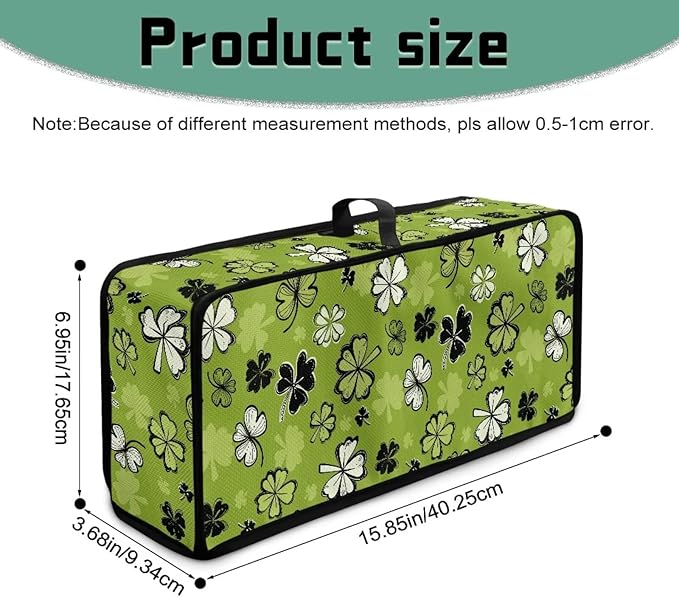 St Patricks Day Toaster Cover 2 Slice Lucky Green 2 Slice Slim Toaster Cover, Heat- Resistant Water Resistant Folding Small Appliance Covers for Modern Home Festival Decor