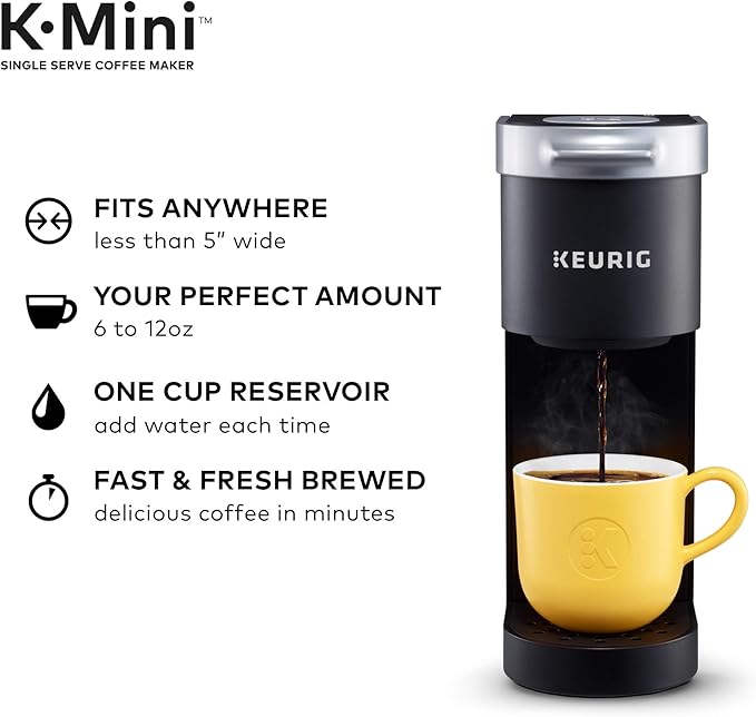 Keurig K-Mini Single Serve Coffee Maker, Black & K-Duo 3 Month Care Brewer Maintenance Kit