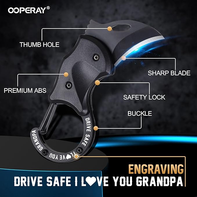Gifts for Grandpa Fathers Day, Fathers Day Grandpa Gifts, EDC Box Cutter for Camping Hiking Fishing, Birthday Gift Ideas, EDC Tool Gift from Grandkids
