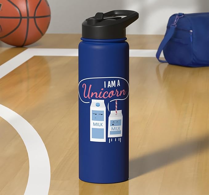 I Am A Unicorn I Milk Funny Funny Milk Carton Fun Unicorn Stainless Steel Insulated Water Bottle
