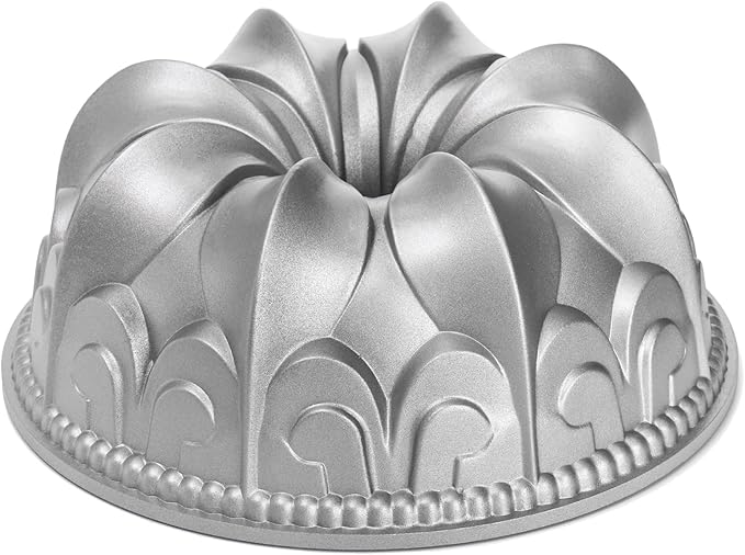 Frcctre 9 Inch Non-Stick Fluted Cake Pan, 10 Cups Heavy Duty Fluted Tube Cake Pan Baking Mold Easy Release Aluminum Baking Mold for DIY Cakes