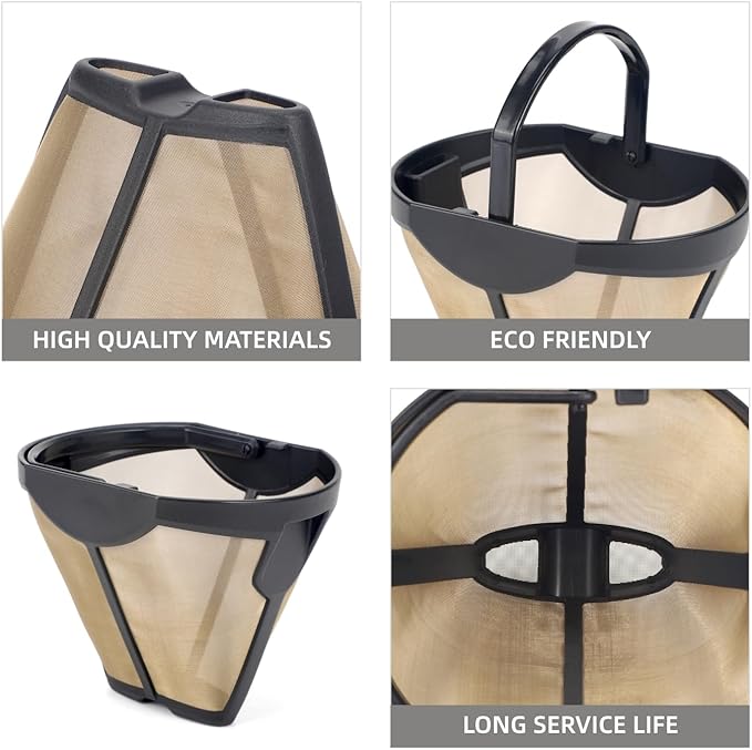 134KKW300 Coffee Permanent Filter for Ninja CFP Dual Brew Models, Reusable Coffee Filter Compatible with Ninja Coffee Maker CFP201 CFP250A CFP300 CFP301 CFP305 CFP451CO CFP451CCO CFP307 (1)