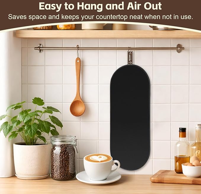 Sliding Mat for CASABREWS 3700 Essential Espresso Machine, Smooth Glide with Anti-Slip Base, with Hanging Strap, Clean Easily, Protects Kitchen Countertop, Sturdy Pad for CASABREWS 3700