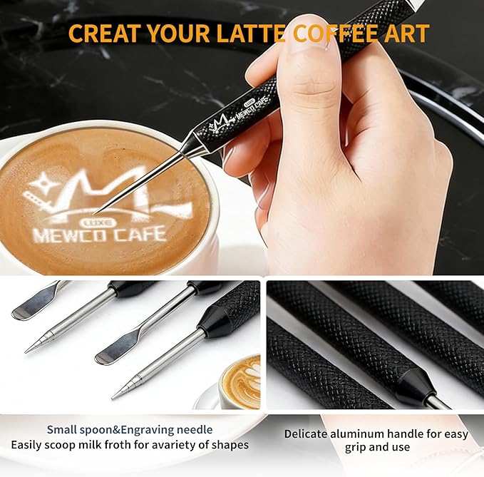 Espresso Accessories Kit for Ninja Luxe Cafe ES601,501,701, 10 Pack Coffee Tools with Feedback Tamper, Distributor,Puck Screen, Dosing Funnel, Cleaning Brushes,latte art,Station,Wdt,Magnet,Clean disk