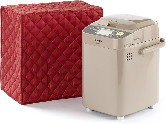 Covermates Keepsakes Bread Maker Cover – Quilted Appliance Protector for Dough Makers – Dust & Stain Resistant, Washable Slip‑On Design for Countertop Storage, Red