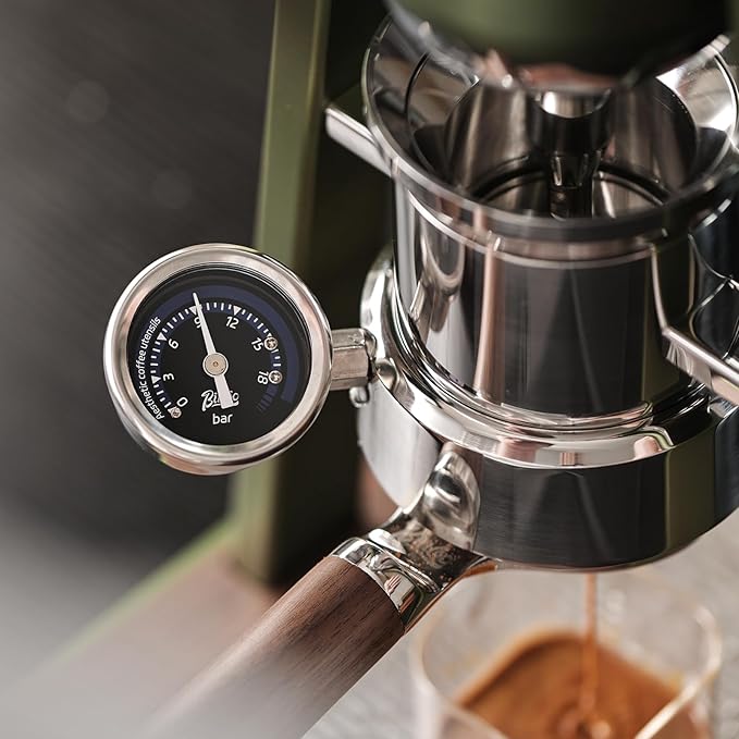 Manual Espresso Maker Set - Hand Press Espresso Machine – 12Bar Pressure Profiling, Dual-Lever Manual Coffee Maker with Pre-Infusion, Portable for Custom Espresso Shots, Stainless Steel (Green)