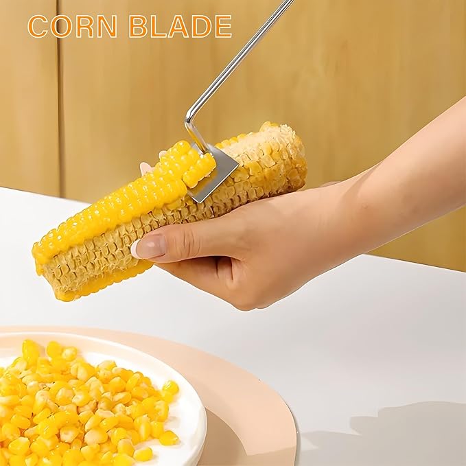 2 Pack Corn Peeler – Ergonomic Stainless Steel Stripper Tool Set for Kitchen Prep, Gadget Tool for Corn on the Cob Easy to Use and Clean