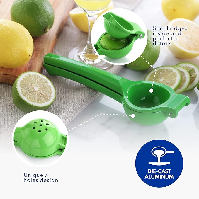 New Star Foodservice 42849 Enameled Aluminum Lime Squeezer, Green