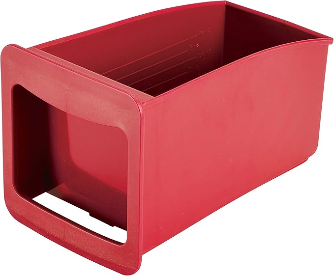 Rachael Ray Tools and Gadgets Stainless Steel Box Grater for Vegetables, Chocolate, Hard Cheeses, and more, Red(9.43 x 8.84 x 8.06 inches)