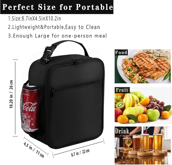 ZM-YOUTOO Lunch Box for Men - Reusable Lunch Bag Men Adult Women- Insulated Small LunchBox