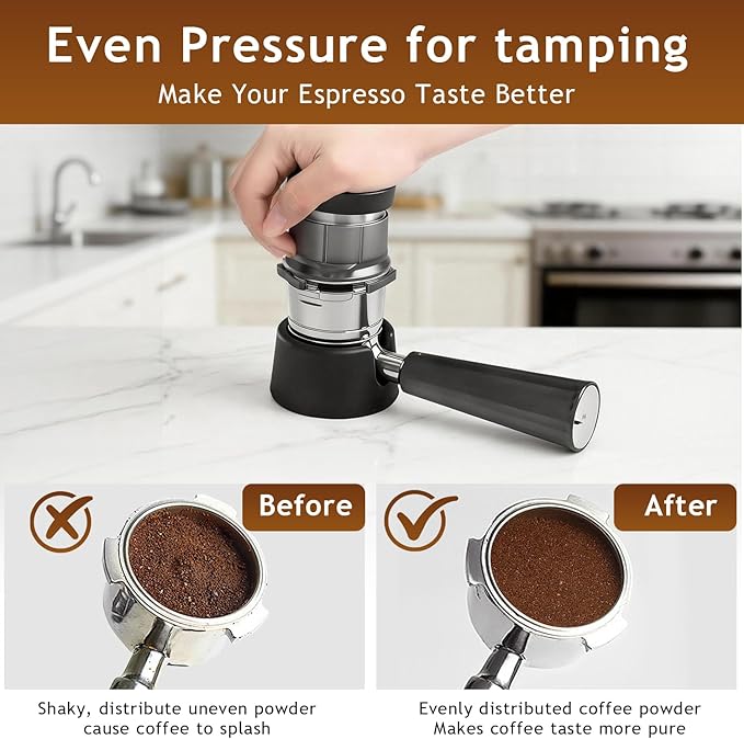 Ninja Cafe Luxe Accessories, Lwuzkdo Coffee Tamper Base for Ninja Luxe Cafe ES601 701, Sturdy Coffee Tamper Station, Portafilter Holder Improving Tamping Stability and Extraction