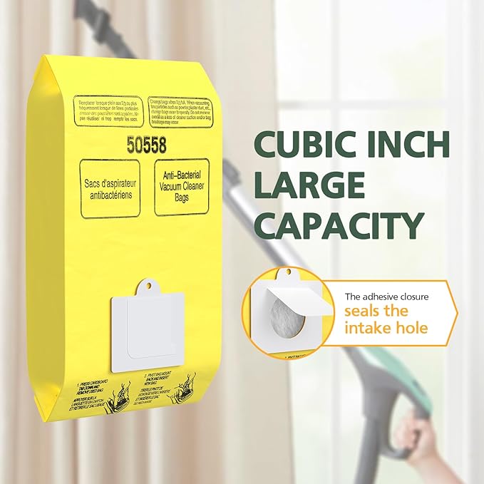 10 Pack Kenmore Canister Vacuum Cleaner Bags Compatible With Type C/Q 5055, 50555, 50557, 50558 and Type C-5, C-18, 53292, 200, 400, 600, 700, 800 Series