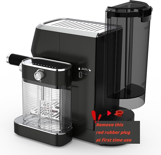 MAttinata Cappuccino Machine 20 Bar, Professional Espresso Machines for Home and Office with Automatic Milk Frothering System, Barista Compact Latte Maker for Coffee Lovers, Stainless Steel-Black
