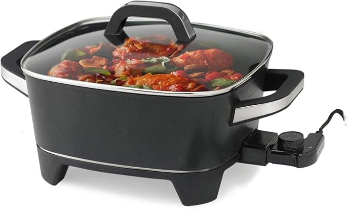 NESCO ES-12, Extra Deep Electric Skillet, Black, 12 inch, 1500 watts