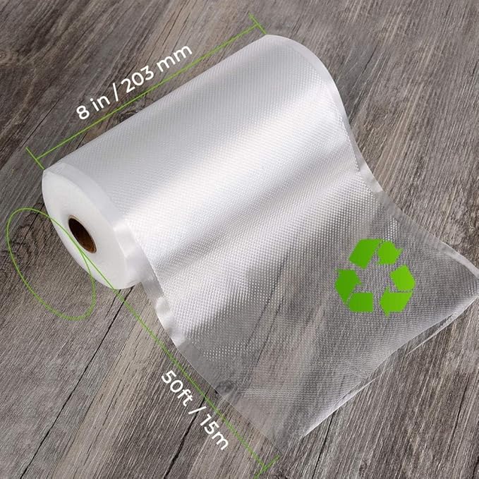 Vacuum Sealer Bags for Food - Seal a Meal Bags Rolls - 8inx20 Rolls 2 Pack - XinBaoLong Commercial Grade Heavy Duty BPA Free Great for Vac Storage