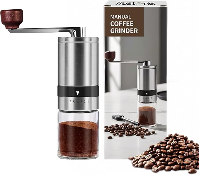 Portable Hand Coffee Grinder | Manual Coffee Grinder for Travel | Cocoa Beans Grinder | Portable & Compact Design | Smooth Grinding | Easy To Use | Higher Efficiency | Powerful & Stable