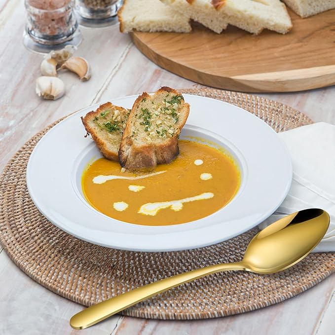 Hunnycook Gold Silverware Set - 40PCS Stainless Steel Silverware Set for 8, Includes Forks Spoons and Knives, Utensil Sets for Home Kitchen Restaurant, Dishwasher Safe