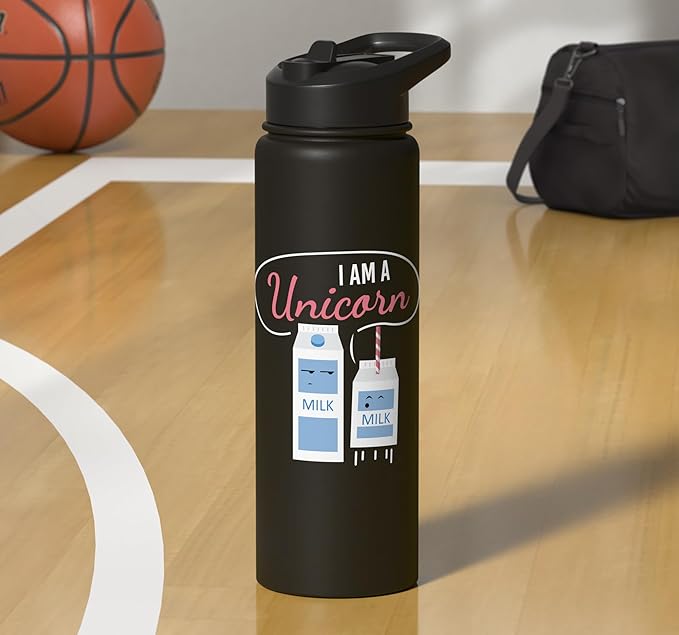 I Am A Unicorn I Milk Funny Funny Milk Carton Fun Unicorn Stainless Steel Insulated Water Bottle