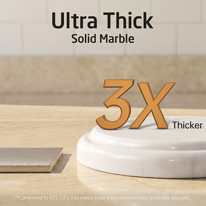KES Anti Wobble Hand Towel Holder Stand with 2X Weighted Marble Base, Rustproof 18/8 Stainless Steel Countertop Hand Towel Stand for Bathroom, Vanity, Kitchen, Brushed Gold, BTH242-BZ