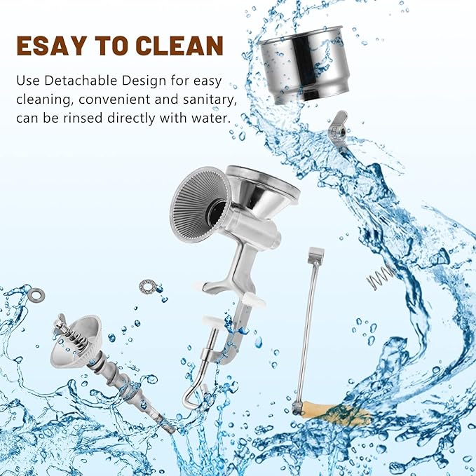 Moongiantgo Hand Grain Mill Manual Coffee Grinder Coarseness Adjustable Stainless Steel Hand Crank Grinding Tool with Table Clamp for Rice Spices Pepper Beans