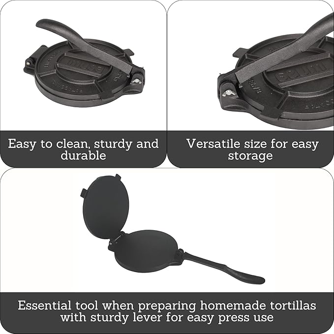 IMUSA USA Tortilla Press, 8" DS, Black