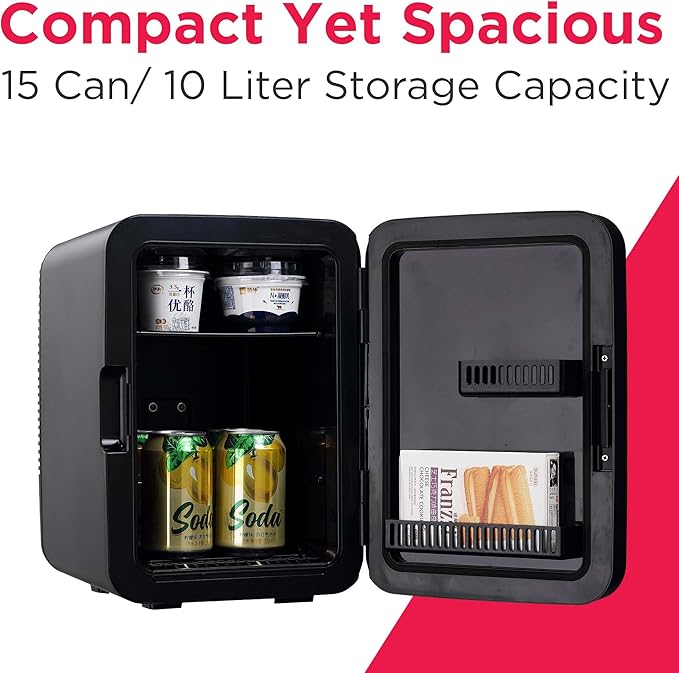 Frigidaire Portable 10L, 15-can Mini Fridge Brushed Stainless Rugged Refrigerator, EFMIS188-SS