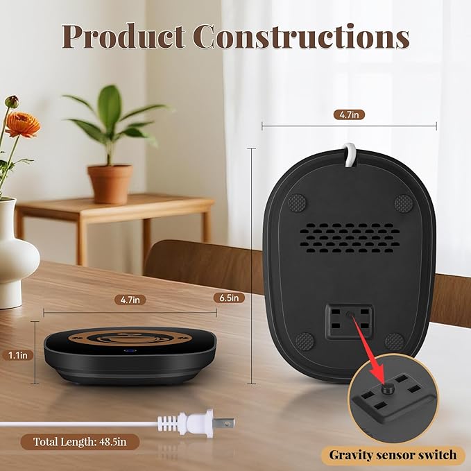 Coffee Mug Warmer for Desk with Auto Shut Off, Coffee Warmer with Auto Shut Off for Desk Office Home ((Valentines Day Coffee Gifts))