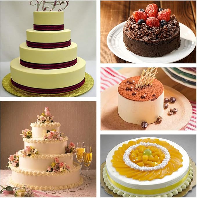 SILIVO 4-Piece Silicone Cake Pans Sets for Baking - Nonstick Silicone Round Cake Molds for Layer Cakes, Cheese Cakes and Chocolate Cakes - 3+5+7+9 inch
