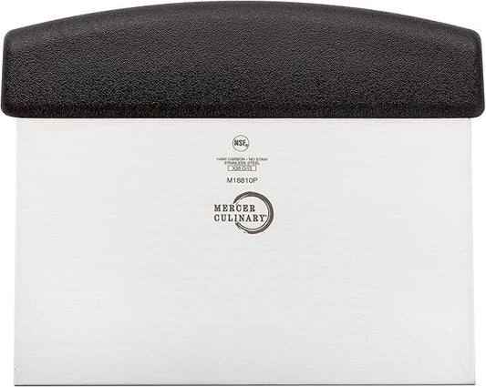Mercer Culinary Millennia Bench Scraper, 5 7/8 Inch X 3 1/2 Inch Blade, Black Handle