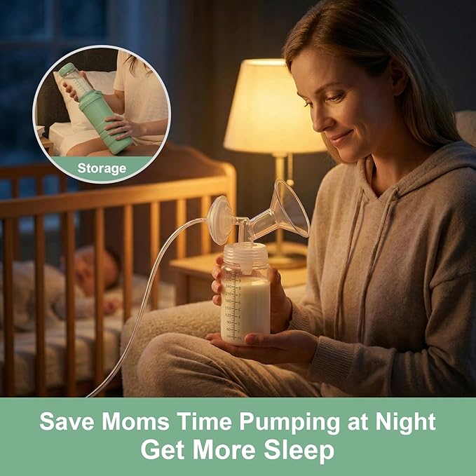Natural Baby Bottles, BPA Free Breastmilk Storage Bottle for Momcozy Breast Milk Cooler & Fridge, Wide-Neck Breastfeeding Bottles Compatible with Spectra Pump Flanges, 10oz, 4 Pack