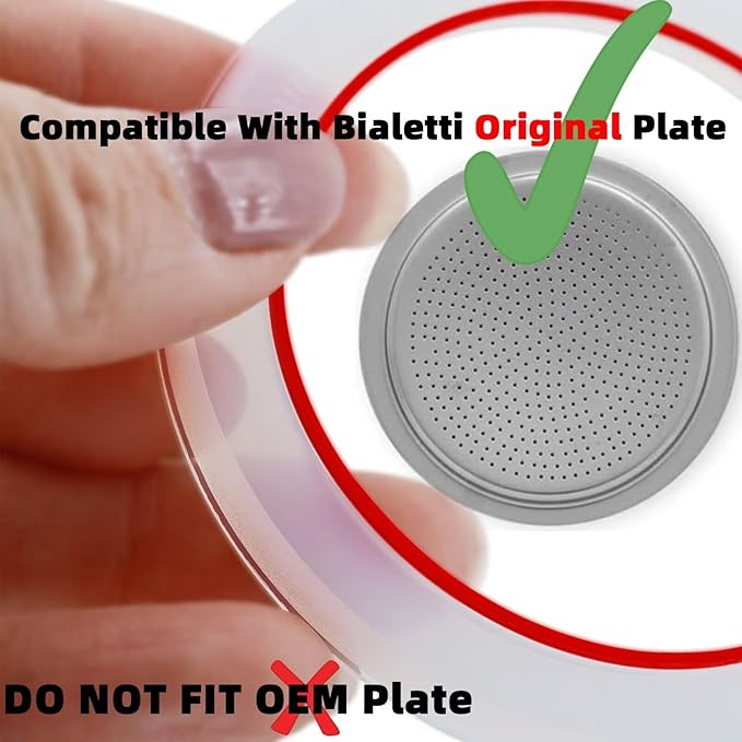 [UPGRADED] Sealing Gasket for Bialetti Moka Express 2 Cups & Moka Induction 2 Cups Iconic Stovetop Espresso Maker - 6 PCS Replacement Food Grade Silicone Seal Ring for Aluminum Coffee Maker Pots