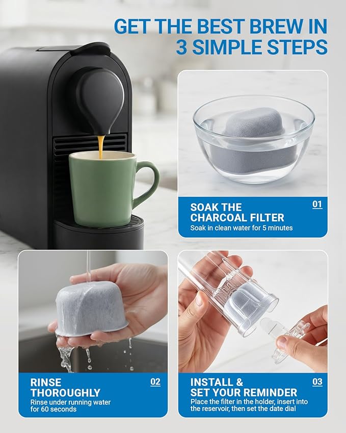 Water Filter Holder and 2 Water Filter Replacement for Keurig K-Brew+Chill, K-Supreme Plus, K-Elite, K-Duo Plus, K-Select, K-Slim, K-Express, K-Classic, K-Cafe, K-Iced, Keurig 2.0 Brewers Starter Kit