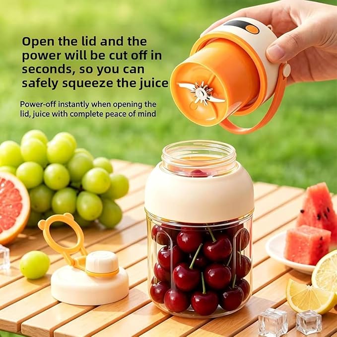 Portable Electric Juicer Cup with Zero Cord Hassle, 33 Oz Cordless Personal Juicer Cup, Digital Display Portable Juicers Blender with Stainless Steel Blades, USB-C (green-1200ml)