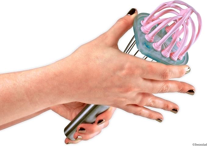 Whisk Wiper® - Wipe a Whisk Easily - Multipurpose Kitchen Tool, Made In USA - Includes 11" Stainless-Steel Whisk - Cool Baking Gadget, A Great Gift For Men and Women (Color: Aquamarine)