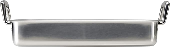 Tramontina 13.5-Inch Stainless Steel Roasting Pan with Rack, Turkey Roaster for Oven, Dishwasher Safe, Made in Brazil