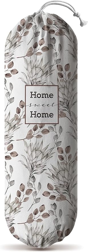 Hglian Grocery Plastic Bag Holder,Watercolor Leaves Plastic Bags Organizer Shopping Bags Storage,Farmhouse Home Kitchen Decor,Gifts for Women