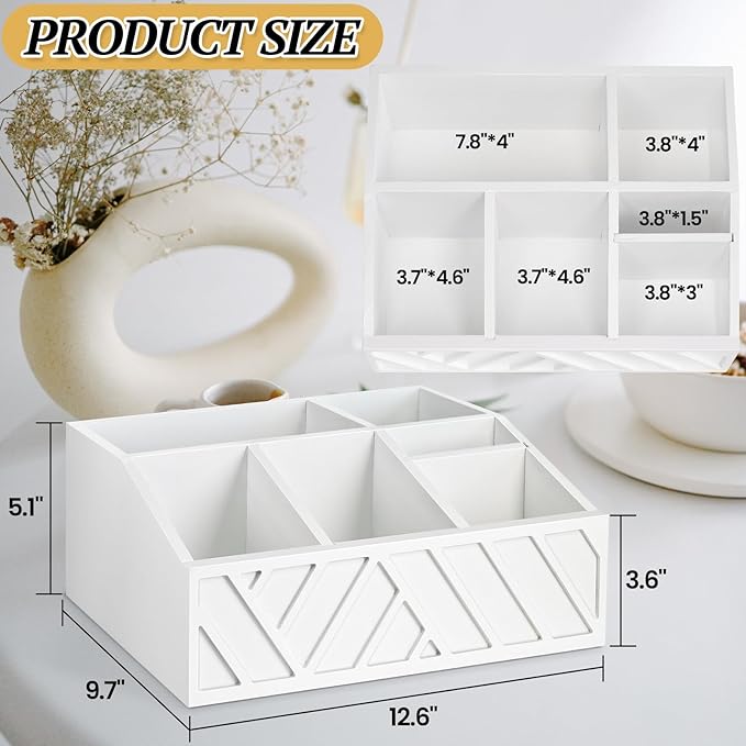 ugiftt Coffee Station Organizer for Counter, Wood Pods Holder Storage Basket, Tea Condiment Storage Organizer, Rustic Coffee Bar Decor for Accessories Organizer