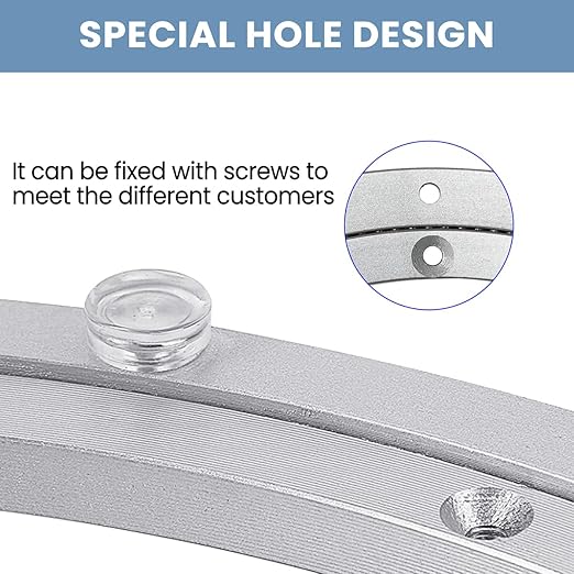 10" Lazy Susan Aluminium Turntable Bearing, Heavy Duty Swivel Turntable Rotating Bearing Hardware for Dinner BBQ, 10"