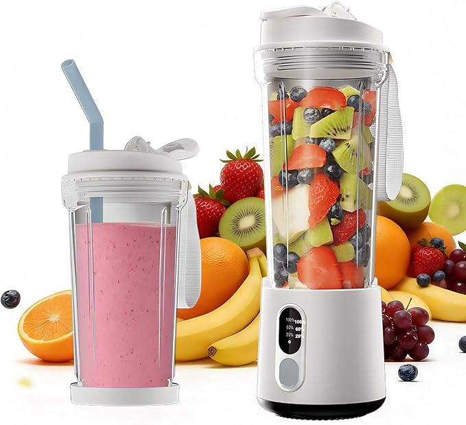 Mini Mixer Portable Blender for Smoothies - 500ML Personal Blender 300 Watt Electric Juicer for Shakes and Smoothies Portable juicer for Baby Food Travel Beach Office Sports Use