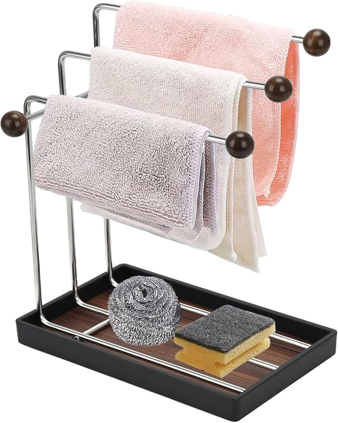 Dish Rag Holder-Sponge Rack-Kitchen Rag Holder-for Storing Sponge Brushes,Soap and Rags