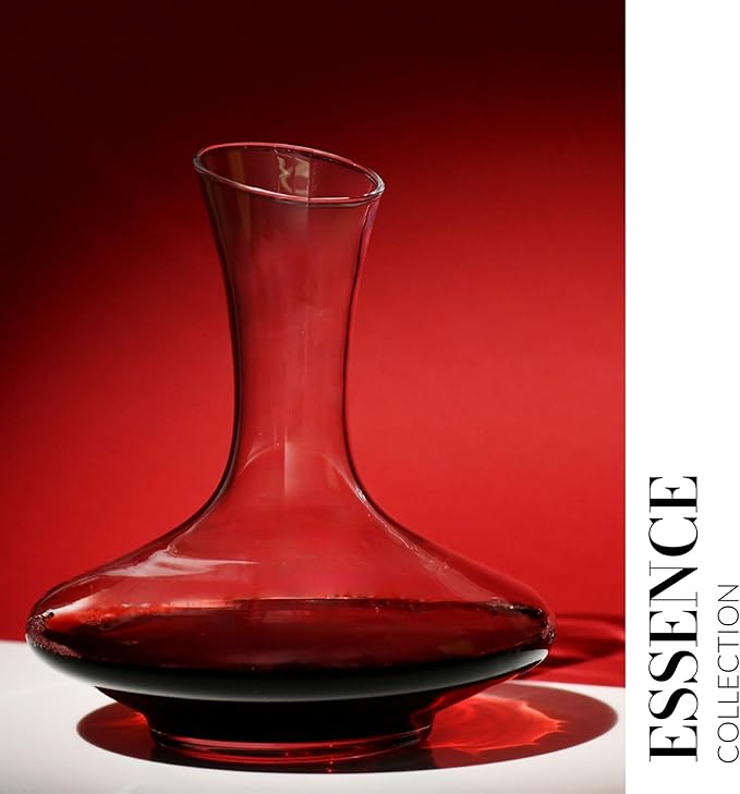 Krosno Essence Wine Decanter, 40.6 oz, Handcrafted Glass, Elegant and Functional Design, Perfect for Decanting and Serving Wine | Lead-Free Crystal Glass