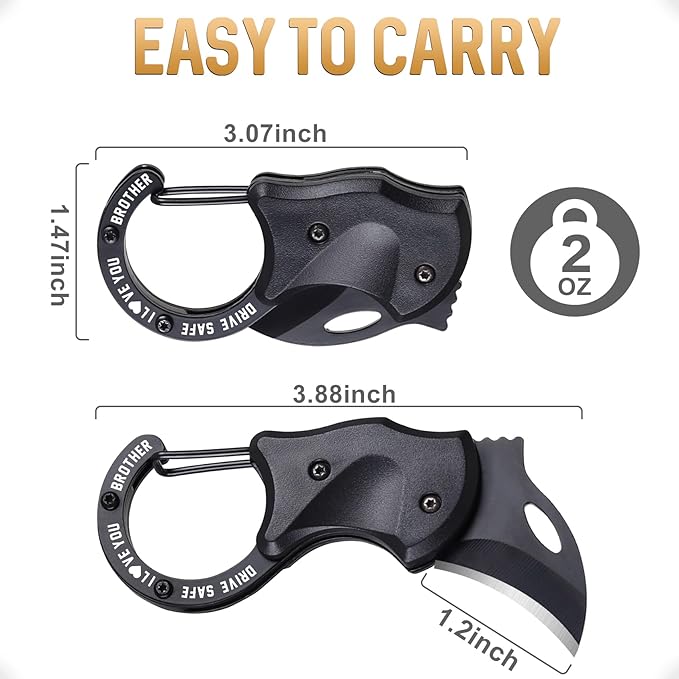 Gifts for Brother Christmas, EDC Box Cutter, Christmas Birthday Gifts Ideas for Brother, EDC Gadget Gift for Camping Hiking Fishing, Gift from Sister