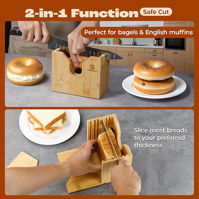 Bagel Slicer+8 Inch Bread Knife