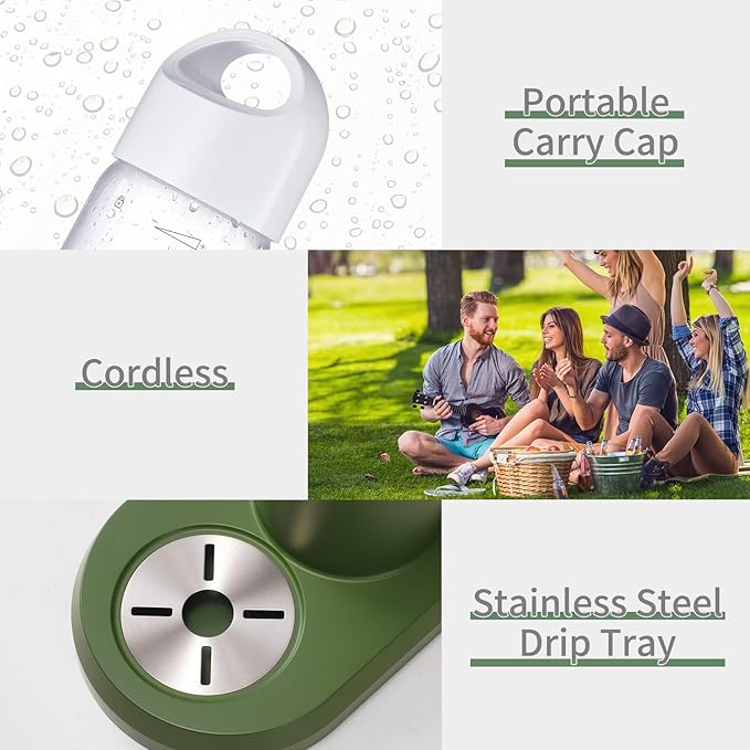 Sparkling Water Maker | Soda Beverage Machine | Soda Streaming Seltzer & Carbonator | 1L+0.5L BPA Free Bottles | Compatible Srew-in 60L CO2 (NOT Included) | Green