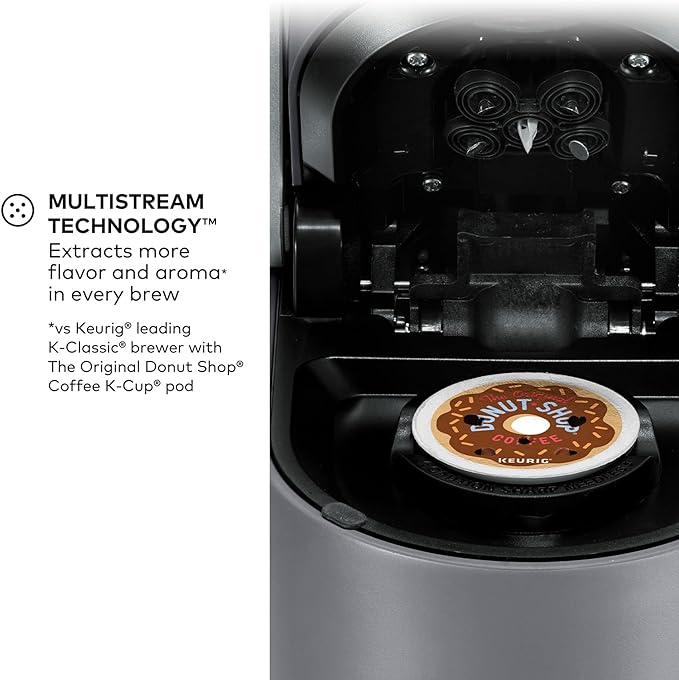 Keurig K-Supreme Single Serve K-Cup Pod Coffee Maker, MultiStream Technology, 4 Brew Sizes, 66oz Dual-Position Removable Reservoir, Gray