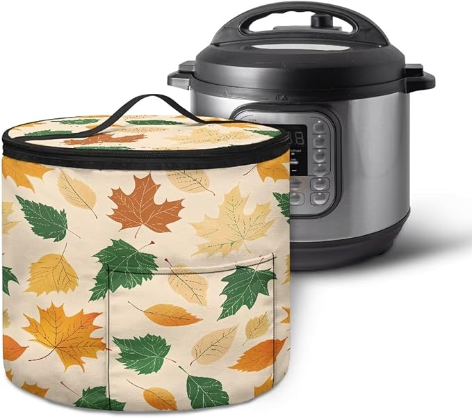 Thanksgiving Electric Pressure Cooker Storage Bag Kitchen Appliance Protective Pressure Cooker Insulation Bag for Women, Fallen Leaf